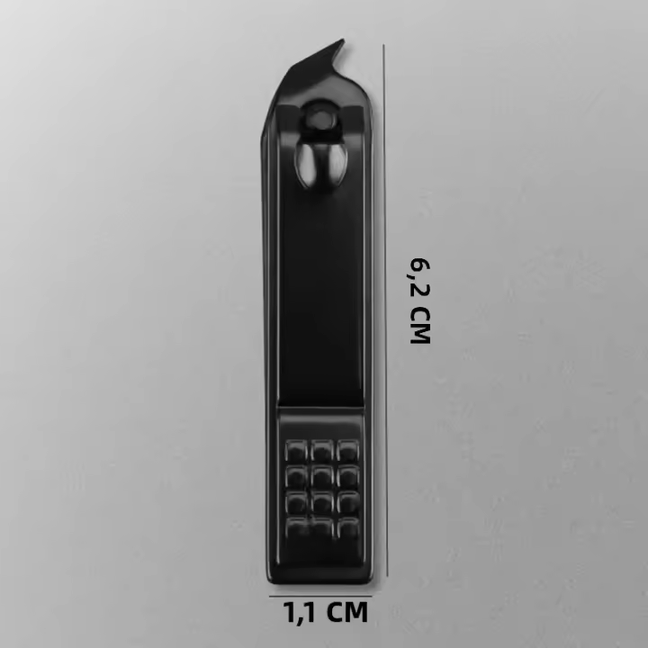 Juego De Aparadores De Uñas Profesionales En Acero Inoxidable Negro Para Uñas De Dedos Y Pies Cortador De Uñas Trimmer De Uñas - 1