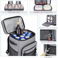 MOV-Mochila Grande impermeable y aislante para el frío, a prueba de fugas, para acampar, Playa, pesca, picnic, Viajes al Aire Libre, 30 L，Clavos para esterilla de picnic, compartimento superior isotérmico, compartimento para cubiertos, bandolera - details 1