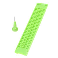Tablero De Escritura En Braille De Plástico Portátil Para Escuela Con Estuche Práctico Para Practicar Escribir - details 6