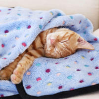 Manta Suave Y Fluffy Para Mascotas Con Patrón De Puntos Cómoda Y Caliente Para Gatos Y Perros Pequeños Y Grandes Almohadilla De Descanso Para Mascotas - details 1