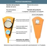 Abrepuertas Multifuncional Para Botellas Y Jarros De Cerveza Coca Cola Mermelada Bebida Acero Inoxidable Resistente Al Desgaste - details 1