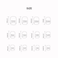 Uñas Postizas Cortas Y Minimalistas 24 PCs Con 1 Pegamento De Uñas Y 1 Linterna De Uñas Material De Acrílico Originales De China - details 1