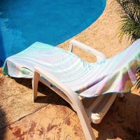 Toalla De Playa Estrella Azul 70x140cm Desechable Microfibra Secado Rápido Diseño Ondas De Agua Para Verano LatticeColor - details 7