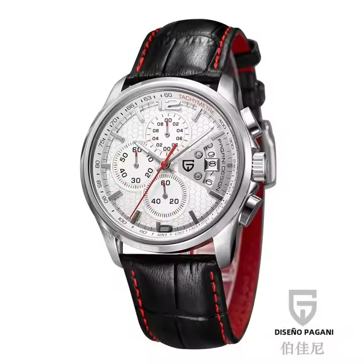 Reloj De Cuarzo Para Hombre PAGANI DESIGN 2023 Marca De Lujo Moda Militar Cuero Reloj De Pulsera Deportivo Resistente Al Choque Y Al Agua Movimiento Japonés - 1
