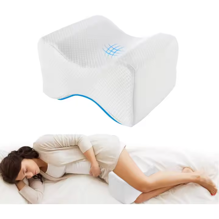 Almohada para las rodillas para dormir, almohadas de espuma viscoelástica para las piernas para quienes duermen de lado, almohada de apoyo para las rodillas - 1