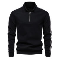 AIOPESON Chaqueta De Algodón Y Poliéster Para Hombres Con Cuello Alto Y Cierre De Cremallera Casual Ligera Para Otoño E Invierno - details 10
