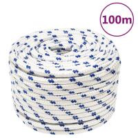 vidaXL Cuerda de barco polipropileno 12 mm 100 m cuerda Color Amarillo,  Azul,  Blanco y azul y mas - details 2