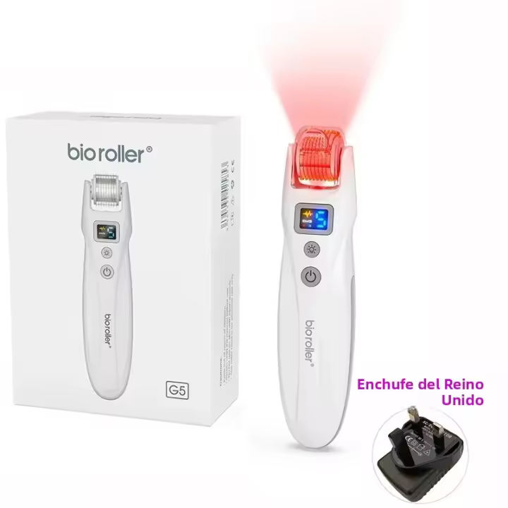 Bio Roller G5 Con 540 Agujas EMS Microneedling Y Terapia De Luz LED Vibration Microcurrent Dispositivo Facial Con 2 Cabezales - 1