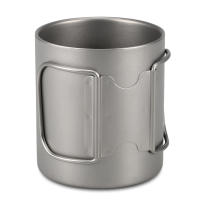 TOMSHOO Taza De Café Y Té De Titanio De Doble Pared 220/350/450/600ml Para Uso En Casa Oficina Exterior Camping Y Senderismo - details 8