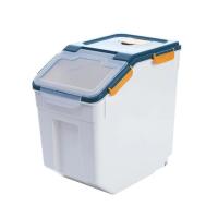 DZL contenedor de plástico para comida pienso para mascota con Ruedas  36.50L tapa desmontable y hermetico (ancho 22cm x alto 41.50cm x largo 40cm) - details 2