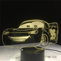 Lámpara De Noche LED En Forma De Coche Con Cambio De Color USB 7 Colores Decoración Para El Hogar Y Sueño Del Bebé Luz 3D Para Escritorio - details 3