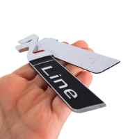 Banner - Emblema N Line Adhesivo metealico compatible con Hyundai Plateado brillo negro