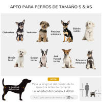 PawHut Carrito para Perros Cochecito para Perros Plegable con Vagón Desmontable 4 Puertas con Cremallera 2 Correas de Seguridad 2 Correa de Transporte y Cojín - details 3