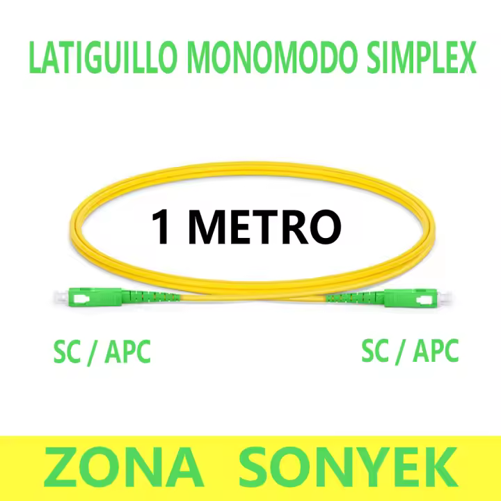 Latiguillo Fibra óptica monomodo Simplex.  SC APC - SC APC. TRICOM - 1
