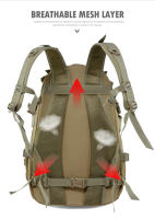 Mochila Táctica De Camping 35L Para Hombres Y Mujeres Impermeable Y Duradera Con Sistema De Marco Interno Material De Nylon Rucksack De Salida De Emergencia Para Senderismo Y Viajes - details 6