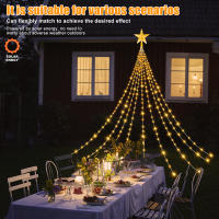 Cadenas De Luces Solar Impermeable De 9.8Ft Con 280 LED Y 8 Modos Para Jardín Camping Decoraciones Navideñas Al Aire Libre Pentagram - details 9