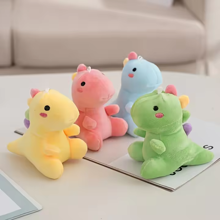 Juguete De Peluche Dinosaurio Cartoon Para Mascotas Interactive Color Aleatorio Fleece Material Juguetes Para Perros - 1