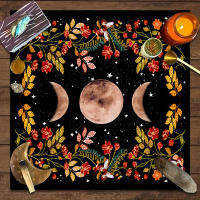 Mantel De Tela Para Cartas De Tarot Flor De Luna 1PC Matriz De Mesa Para Brujería Y Astrología Decorativa De Poliéster/Celulosa - details 0