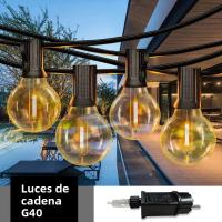 Luces De Cadena De Globos LED G40 Impermeables Y Resistentes Al Choque 220V 12M Para Exterior Patio Jardín Decoración De Navidad Y Fiesta Todo Año Con Bombillas De Plástico - details 0