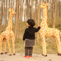 Gran Peluche De Giraffa Real Vida Juguete De Peluche De Animal Suave Para Decoración De Habitación Regalo De Cumpleaños Para Niños - details 9