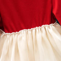 Vestido De Princesa Para Bebés Niñas Con Manga Larga Y Estampado De Osos Polka Dot Vestido Lolita Estilo Invierno Con Borla Y Volante - details 9