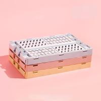 Caja De Almacenamiento Plegable De Plástico Caja De Bolsas De Tela Caja De Muebles Para Joyería Maquillaje Juguetes Organizador Portátil - details 5