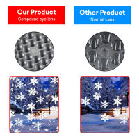 Proyector De Noche LED EU Proyector De Copos De Nieve Lámpara Exterior Rotativa 360° Para Decoración De Coche Hogar Fiestas De Navidad - details 0