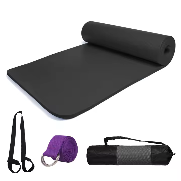 Esterilla Yoga gruesa Esterilla Pilates Antideslizante 180*60*10mm NBR Alfombrilla de Yoga con bolsa correa y banda yoga - 1