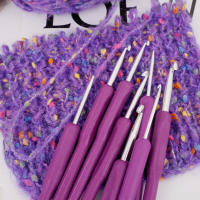 Juego De 8 Piezas De Agujas De Tejer De Aluminio Con Manos Suaves De Plástico Para DIY Tejer De Suéter Herramientas De Crochet Kit - details 5
