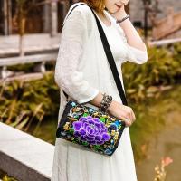 Bolso De Hombro Retro Para Mujer Yogodlns Con Bordado Floral Multicolor Estilo Bohemio Étnico Monedero Pequeño De Lona - details 2