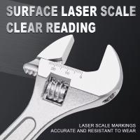 Llave Ajustable De Cr-mn-v Vanadio Larga Manija Universal Herramienta De Reparación Mecánica Para Trabajo En La Tienda - details 6