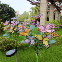 Lámpara De Piso Solar LED Con Mariposas Para Jardín Villa Camping Fiesta Decoración Luz De Escenario Exterior Paisaje - details 4