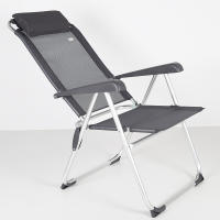 Aktive - Silla de camping plegable con respaldo reclinable 5 posiciones, 44x55x101 cm, fabricada de aluminio y textileno, con cojín y topes antivuelco, máx. 110 kg, sillas de playa, sillas plegables, accesorios verano - details 2