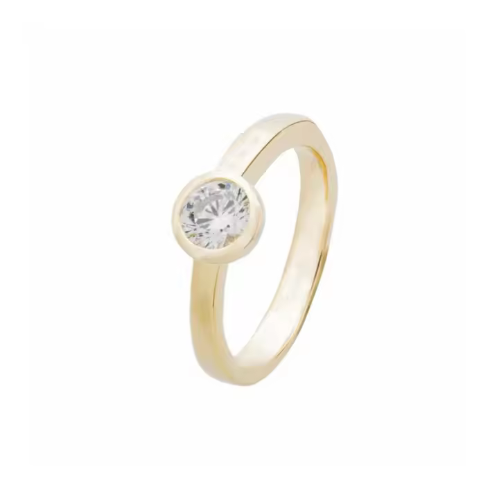 Anillo Solitario Dorado - SRN-201-085 - 1
