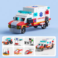 Bloques De Construcción Clásicos Combinables Policia Ambulancia Militar Tanques Avión Set De Bolsa 6 Formas Juguete De Bloques De Plástico Para Niños - details 4