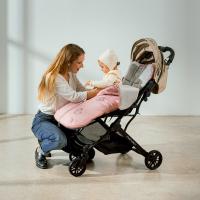 Interbaby Saco Impermeable Verde y Rosa con Interior de Coralina - Silla de Paseo - details 1
