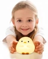 Luz de noche de patito, luz de noche de silicona suave regulable para guardería,luz de noche recargable con control táctil para - details 4
