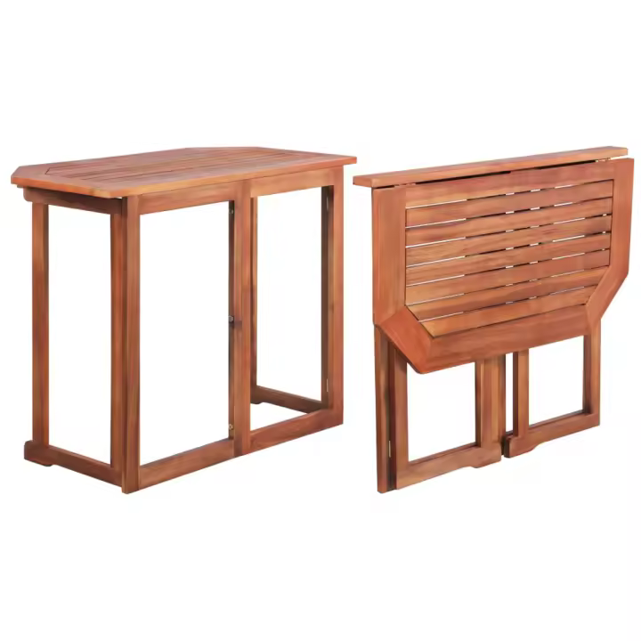 Mesa para Terraza bostró Madera maciza de Acacia 90x50x75 cm - 1