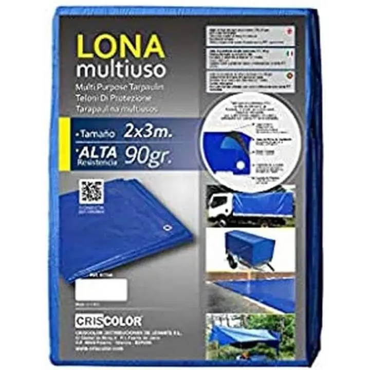 Lona Impermeable Reforzada  Azul – Multiusos para, Moto, Madera, Camping y Protección Exterior - 1