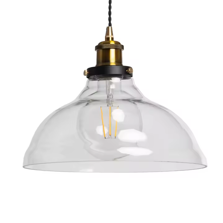 Ledkia Lámpara Colgante Springsteen Metal y Cristal Estilo Retro - 1