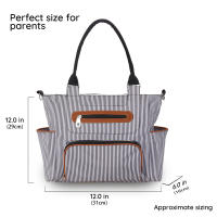 Set De 7 Bolsos Para Mudar El Bebé Multifuncional Tote Bag Mummy Bolsa De Viaje Con Alforja Para Bebé Material De Tela Cierre De Cremallera - details 13