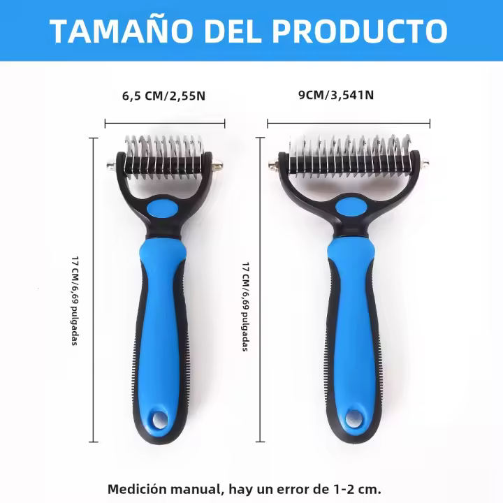 Cepillo De Aseo Para Mascotas 1pc Doble Cara Para Desplumado Y Dematting Rascar De Encaje Para Perros Y Gatos - 1