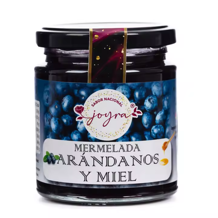 ARTE SABOR Mermelada artesanal de arándanos y miel, 255gr. 7x7x8 Cm. - 1