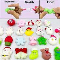 Juguete Mochi Squishies De Navidad 20 Piezas San Nicolás Y Muñeco De Nieve Juguetes De Alivio Del Estrés Para Niños Regalo De Navidad Para Clase - details 2