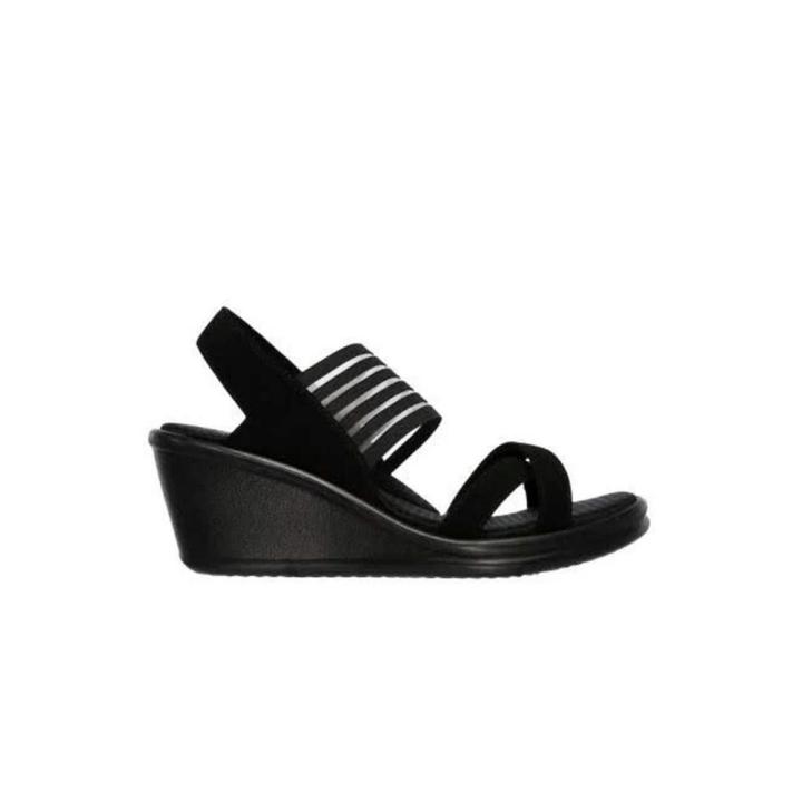 Skechers rumblers wedges - solar burst women black-black