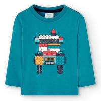 Boboli Camiseta punto básica de niño 307044 4645 TURQUESA ropa niños Winter BOBOLI ROYALE CORDONETS - details 1