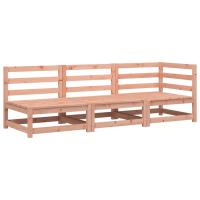 vidaXL Sofá de jardín de 3 plazas madera maciza de abeto Douglas Pino natural, Pino blanco, Marrón pino Conjunto Terraza Muebles Jardín Exterior Juego de Muebles de jardín Mueble Jardín Exterior Muebles de Salon Exterior - details 0