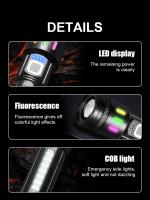 Linterna LED Ultra Brillante ABS 100000LM COB Roja Recargable USB 5 Modos Zoom Exterior Torcha Con Puntero Láser Resistente Al Choque Y Agua - details 11
