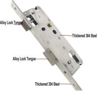 Cerradura de Mortaja 85/20mm, Din derecha E lateral para cylinder de Perfil y Puerta de Marco tubular con tornillos/Marco tubular Cerradura Universal a parpuerta interior < - details 1
