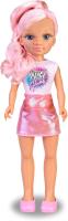 Nancy Shine , Pink, Muñeca con el Pelo Largo con Mechones Metalizados de Color Rosa, Vestido de Falda Rosa Metalizada y Top Blanco - details 4